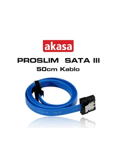 Akasa Proslim Sata Iii 50Cm Kablo Mavi