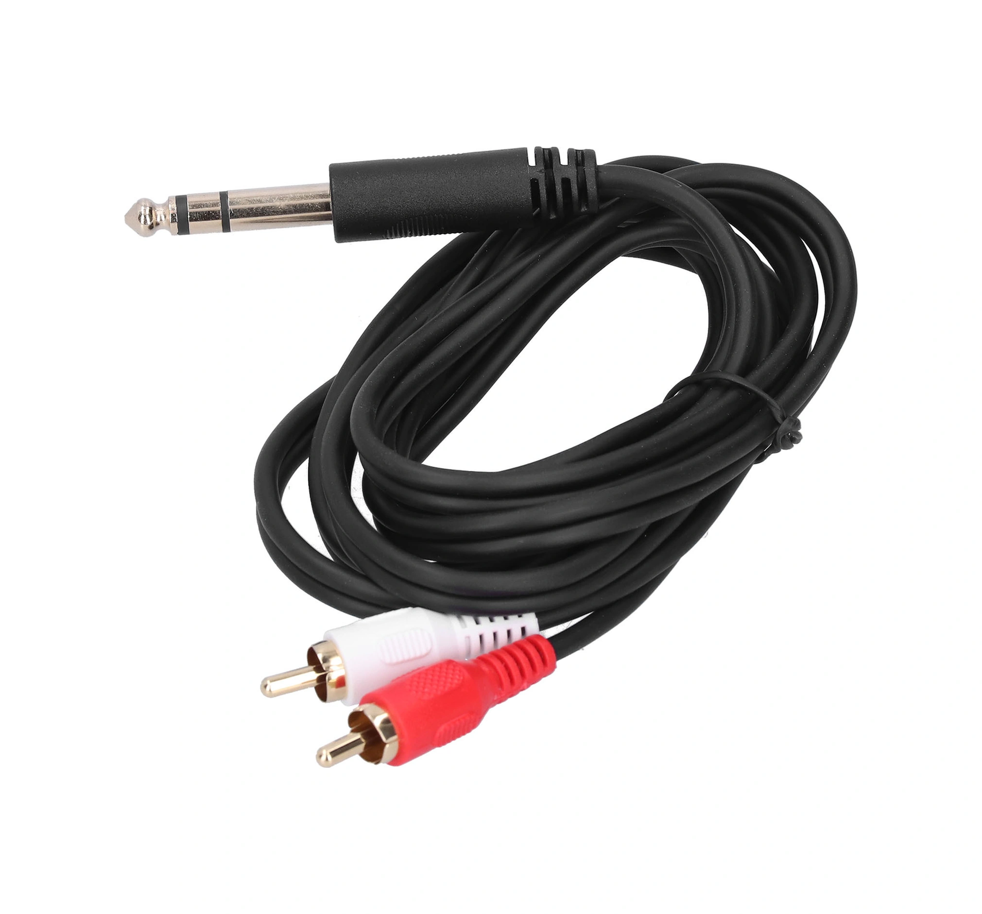 Shineyee 1.5 Metre Uzunlukta 6.35mm Erkekden Çift Rca Erkeğe Ses Kablosu - Mikser Ve Hoparlör Bağlantısı İçin Kaliteli Pvc + Bakır Malzeme