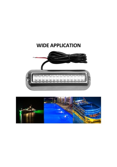 Led Bot Işığı, Yat Botu Arka Kısmı Pontoons Havuz İçin 42 Led Su Geçirmez 316 Paslanmaz Çelik Su Altı Işığı Beyaz Işık