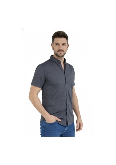 Baglan Erkek Dügmeli Polo Yaka Tişört R4310 Bgl-st02771 Füme