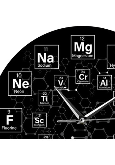 Homyl Oturma Odası, Okul, Ofis Için Sessiz Periyodik Tablo Siyah