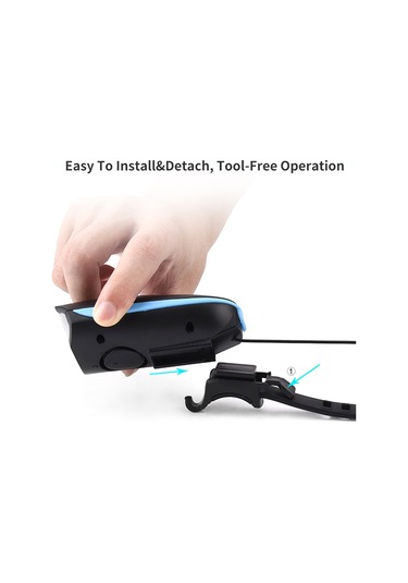 Ranyeek Usb Şarjlı Bisiklet Ön Farı Ve Korna Seti - Gece Sürüşü İçin Su Geçirmez, Yüksek Parlaklık, 3 Işık Modu, 120db Sesli Uyarı Siyah