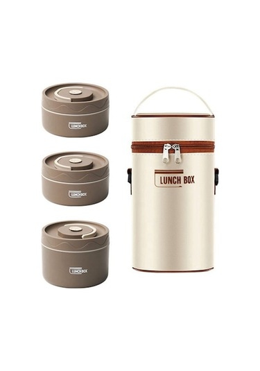 Ankatek Yemek Sıcak Öğle Yemeği Kabı, Termal Öğle Yemeği Kabı Kahverengi B Kahverengi Kahverengi