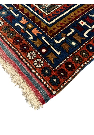 El Dokuma Antika 97x120 Dazkırı Halısı Koleksiyonluk Kök Boya Kiremit