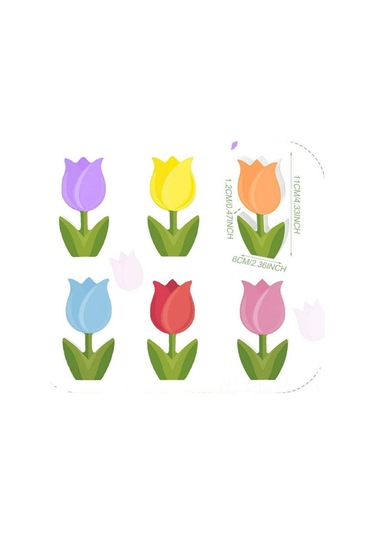 Monyee Ahşap Zambak Dekoratif Çiçekler Seti 6 Renkli - Ev Dekorasyonu, Mutfak, Odalar İçin, Anneler Günü Hediyesi