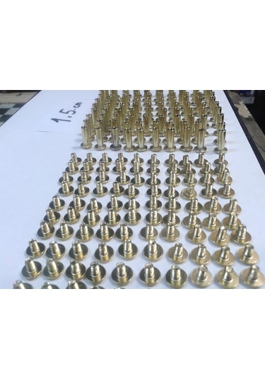 1.5 CM Dosya Klasör Menü Kartela Vidası Sarı 100 Adet