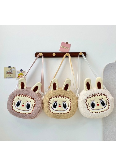 Snapbuy Labubu Tasarımlı Peluş Çapraz Çanta Açık Mor