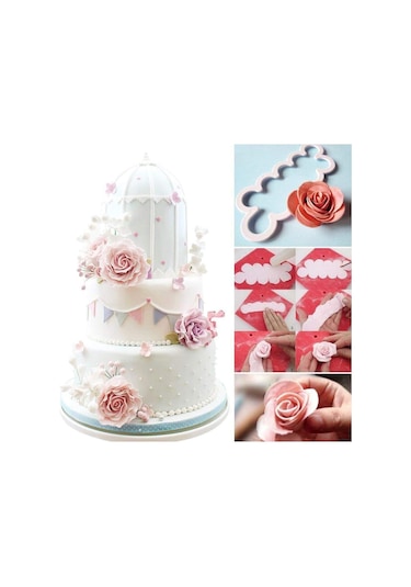 Sones 114'ü 1 Arada Fondan Kek Pişirme Dekorasyon Araçları Piston Kesiciler Çiçek Kalıpları Seti