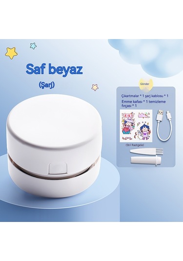 Jifan Masaüstüelektrikli Süpürge Beyaz