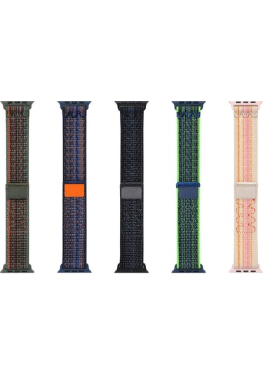 Watch 42mm Uyumlu Krd-91 Hasır Kordon Strap Kayış Cppl- Yeşil