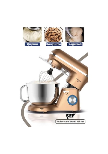 Goldmaster GM-7260G Şef Profesyonel Stand Mikser