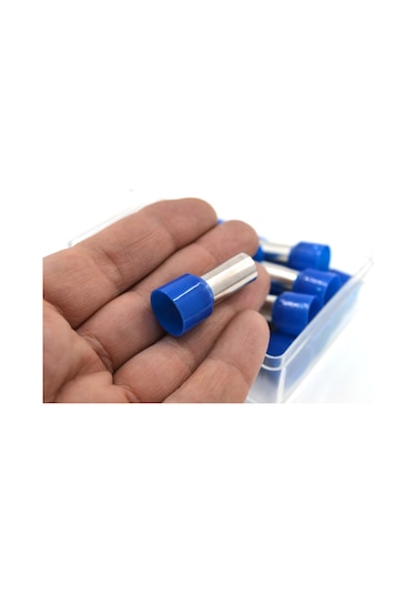 25 Adet 50mm² Kablo Yüksüğü Bakır Mavi Yüksük