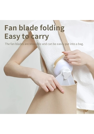 Xuweiwei Taşınabilir Kablosuz Mini Tavan Fanı Işıklı Uzaktan Kumandalı Usb Şarj Edilebilir 7200mah Pil Bej İç Dış Mekan Kamp Ev Ofis Modern Tasarım