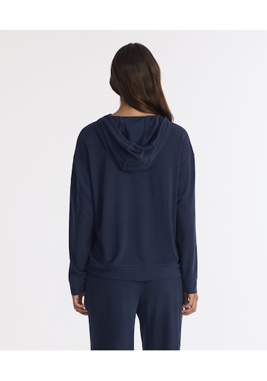 Yargıcı Regular Kapüşonlu Yaka Uzun Kol Sweatshirt 25kksw9012l 484 Lacivert