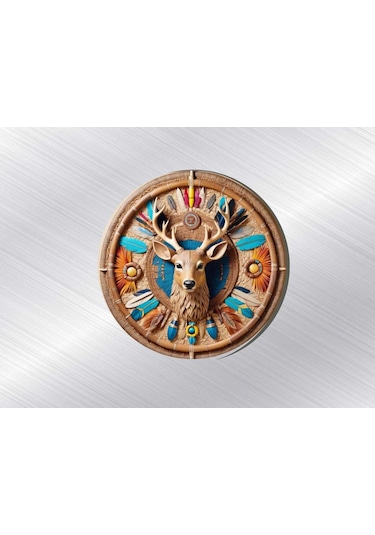 2 Adet 6x6 Cm Uv Baskılı Ahşap Magnet V10