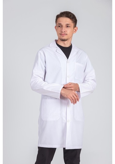 Erkek Gömlek Yaka Atölye Ve İş Önlüğü 44-60 Beden Arası Beyaz