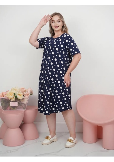 Adenashop Günlük Büyük Kıyafet A-kesim Elbise 445402452