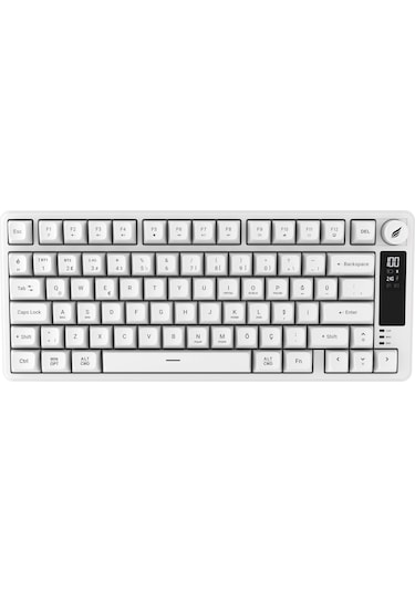 Hk255 Membrane Lcd Rgb Kablosuz/bluetooth Beyaz %75 Türkçe Gaming Oyuncu Klavye