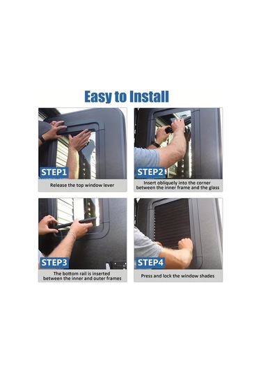 Trendooze Cloud011 Siyah Alüminyum Kumaş Karavan Kapı Stor Perde 12x21 Inch Güneşlik Kapı Koruma Siyah