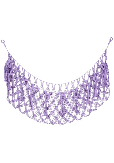 Homyl Yumuşak Oyuncak Net Hamak Dokuma Halat Ev Dekor Oyun Mor Mor