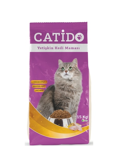 Catido Tavuklu Yetişkin Kedi Maması 15 KG