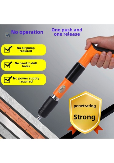 Fosenze Kompakt Mini Çivi Atıcı - 0.57kg Hafif, Dar Mekanlar İçin Uygun, Tavan Montajı Ve Dıy Projeleri İçin 50 Adet Çivi İle Çanta Seti