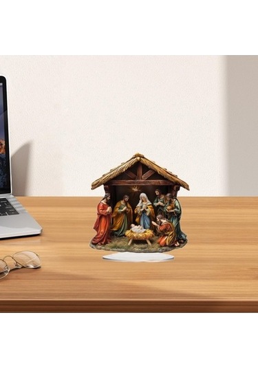 Lijinxu Masaüstü Kapalı Oturma Odası Için İsa Doğum 20cmx20cm