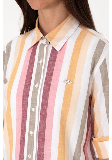 U.s. Polo Assn. Kadın Kavun Gömlek Desenli 50305877-vr202 Kavun