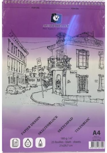 Alex Schoeller Spiralli Çizim Defteri 180 G 25 Yaprak A4