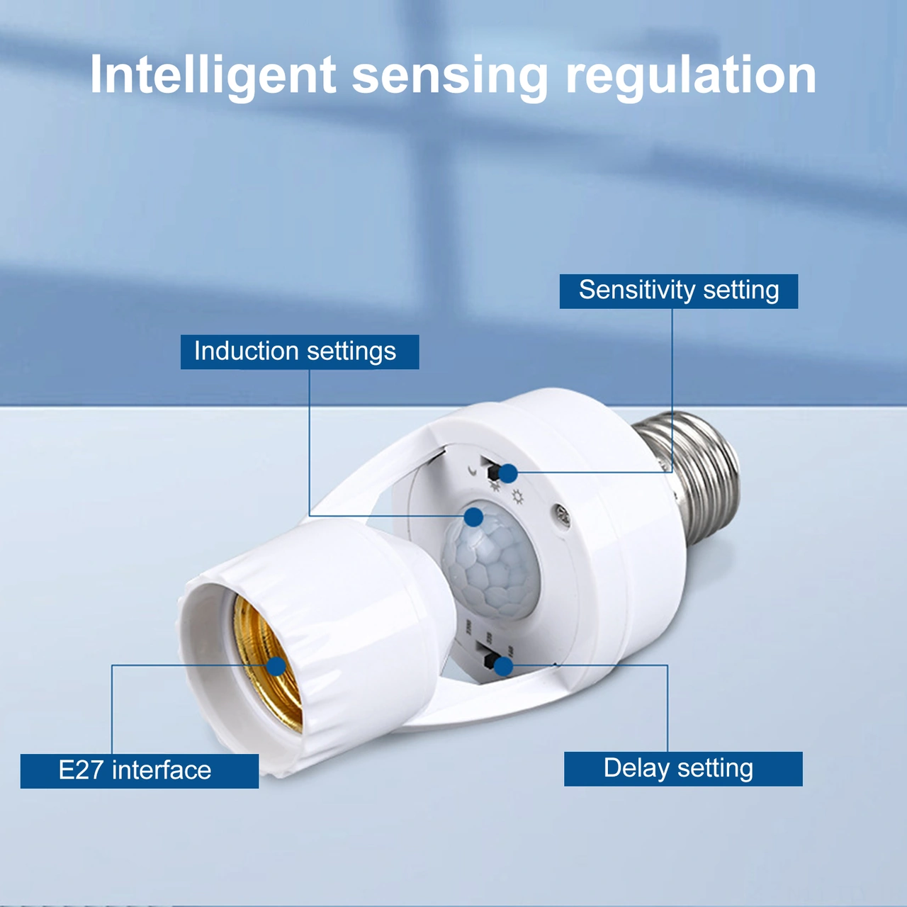 Dianziye E27 Entegre Hareket Sensörlü Led Ampul Tabanı, Akıllı Işık Kontrolü, 100-240v, Ev Odaları/ Koridorlar İçin, Kolay Kurulum, 50w Maksimum