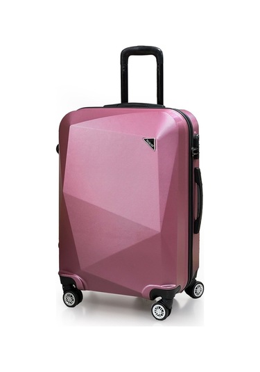 Polo&sky Elmas Model Gül Kurusu Renk Orta Boy Valiz Gülkurusu