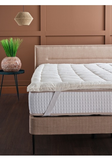 Pamuk Yatak Pedi 140 X 190 Cm - Beyaz Ekru