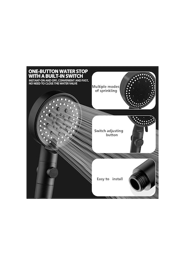 Banyo Keyfi İçin 5 Fonksiyonlu Duş Başlığı Seti Diğer