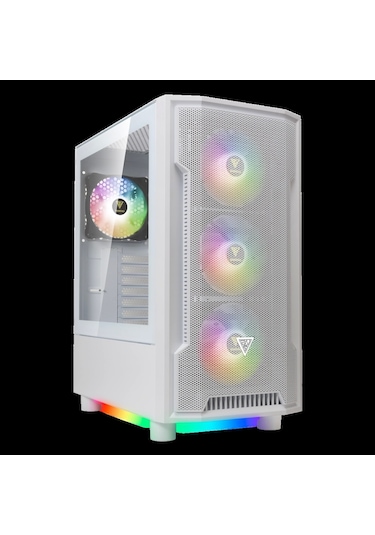 Gamdıas Athena M6 Lite Wh, 850w, Tempered Glass, Mesh, Argb, 80+ Bronze, Atx, White Edition, Gamıng