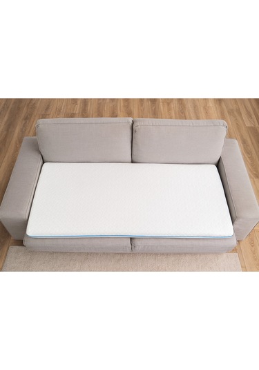 Visco Süngerli Ice Sleep Yıkanabilir Kılıflı Tek Kişilik Visco Yatak Pedi & Şiltesi Topper 5 Cm BEYAZ
