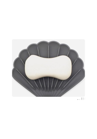 Gri Renk Kaymaz İstiridye Şekilli Silikon Sabunluk Sabun Depolama Tutucu Ve Taşınabilir Sabunluk Plakası Diğer