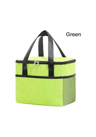8l Yalıtımlı Termal Çanta Soğutucu Çanta Öğle Yemeği Çantası Yeşil Çok Renkli