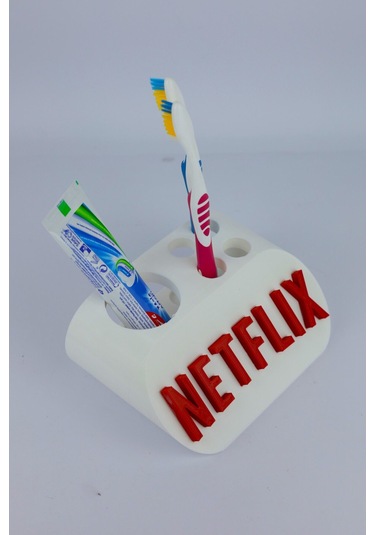 Netflix- Dekoratif Diş Fırçalık Beyaz