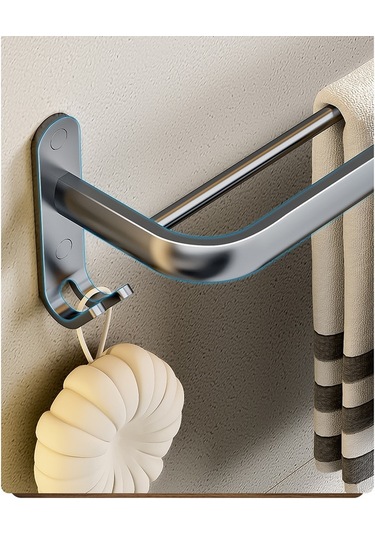 Delmeden Havlu Askısı Gri