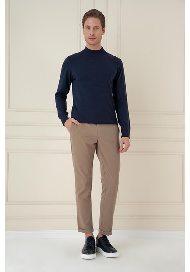 Tr 876 Slim Fit Lacivert Klasik Triko Lacivert