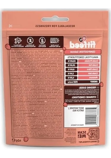 Dondurulmuş Çiğ Somon Köpek Ödül Maması 40g