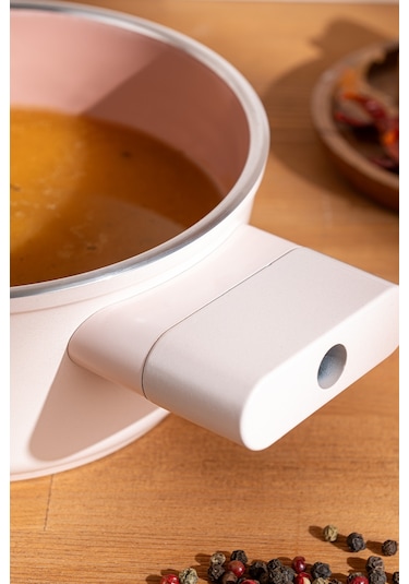 Emsan Swiss Crystal Derin Tencere- Pembe 16 CM