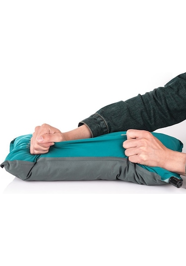 Şişme Sünger Yastık Kamp Seyahat Yastık Kumaş + Tpu Kafa Dayanağı Yastık 001