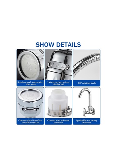 Dr.pedi Mutfak Bataryası Püskürtücü Eklentisi 360 Gümüş