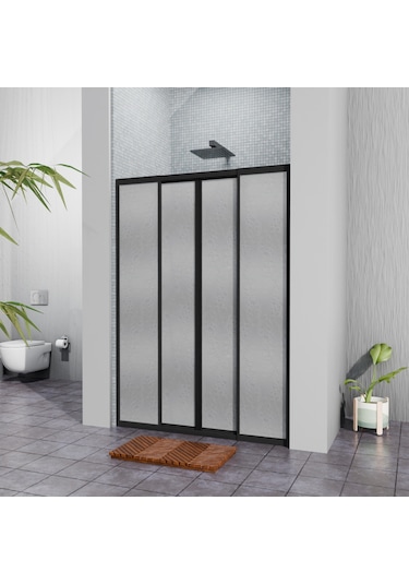 Tekno Duş Si Yah Plastik Mika Duşakabin H:180 178cm Siyah