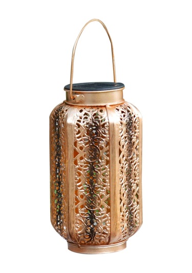 Hfambition Güneş Enerjili Demir Altıgen Projeksiyon Işığı, Açık Hava Dekorasyonu