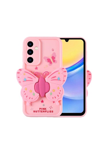 Galaxy A15 Uyumlu Figürlü Kamera Korumalı Tasarımlı Kılıf