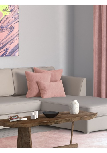 Br Perle Home Daily Series Buğulu Gül Rengi Kırlent Yastık Kılıfı Buğulu Gül