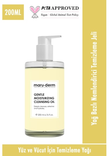 Maruderm Gentle Moisturizing Yağ Bazlı Yüz ve Vücut Temizleme Yağı 200 ML