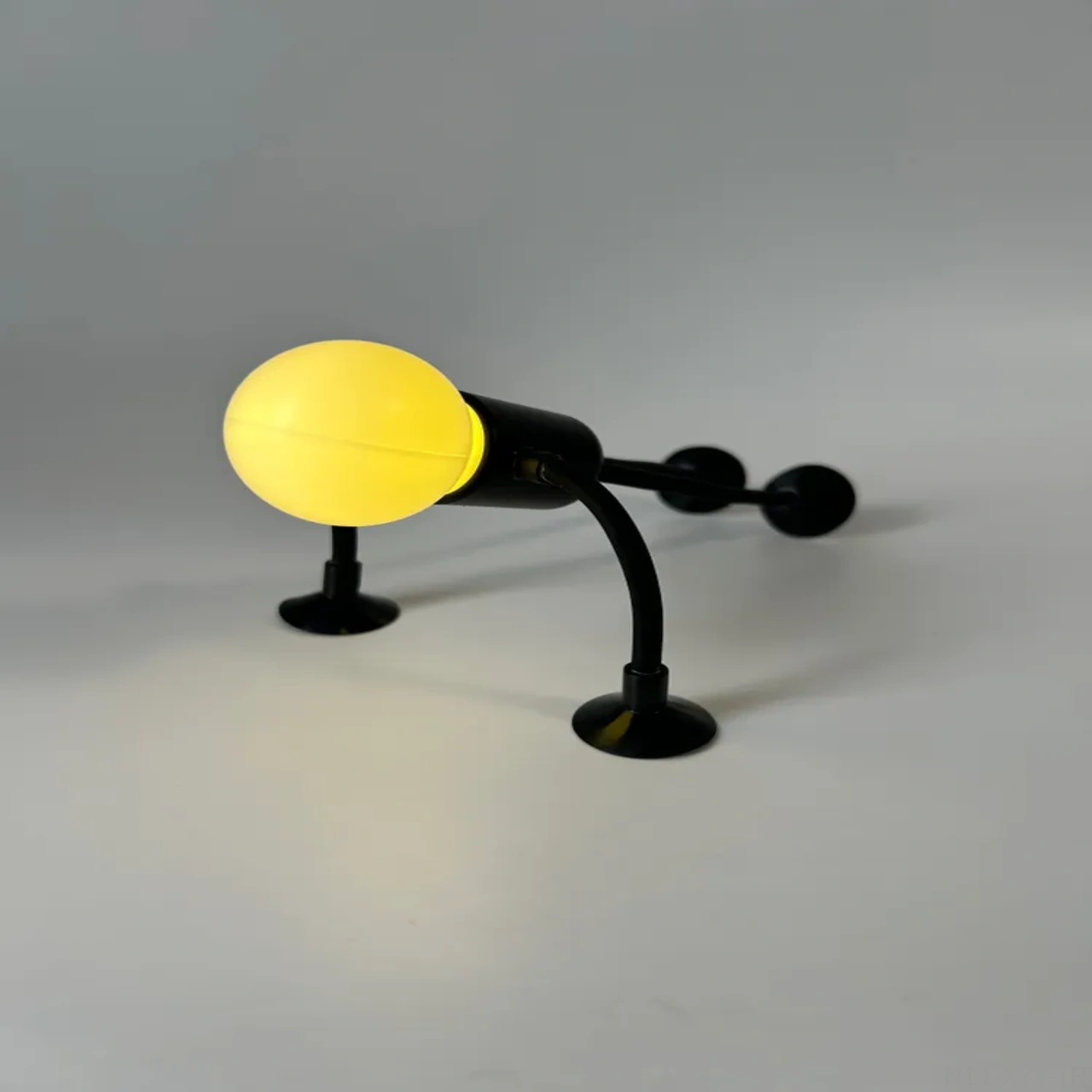 Yaleker Küçük Kişi Figürlü Akıllı Led Gece Lambası - Pil İle Çalışır, Yumuşak Işık, Yatak Odası/çocuk Odası İçin Siyah Desenli Dekoratif Aydınlatma Siyah